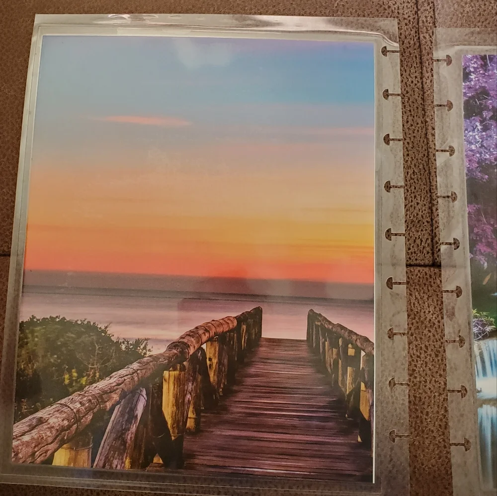 Handmade cover For A Classic Sized Disc Bound Planner mountain scenery